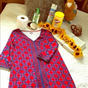 Preppy Geometric Print Dress